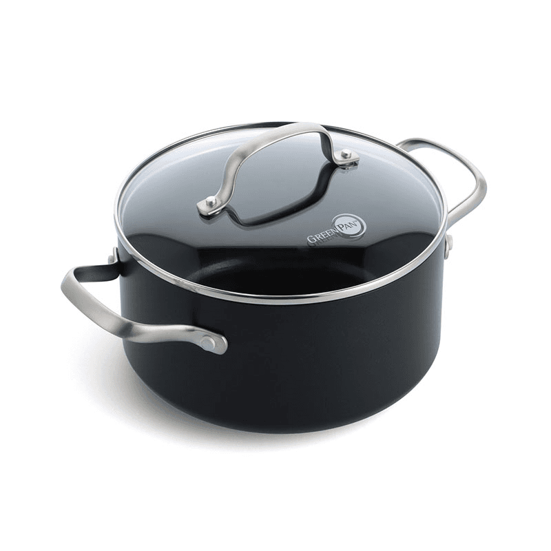 Copenhagen Non-Stick Casserole with Lid, 20, Black