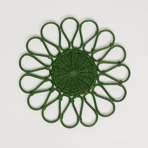 Image showing the Gaia Set of 4 Placemats, D33cm, Green product.