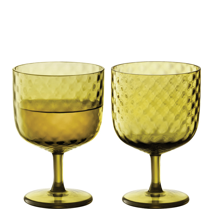Dapple Wine Glasses Set of 2, 325ml, Woodland Green