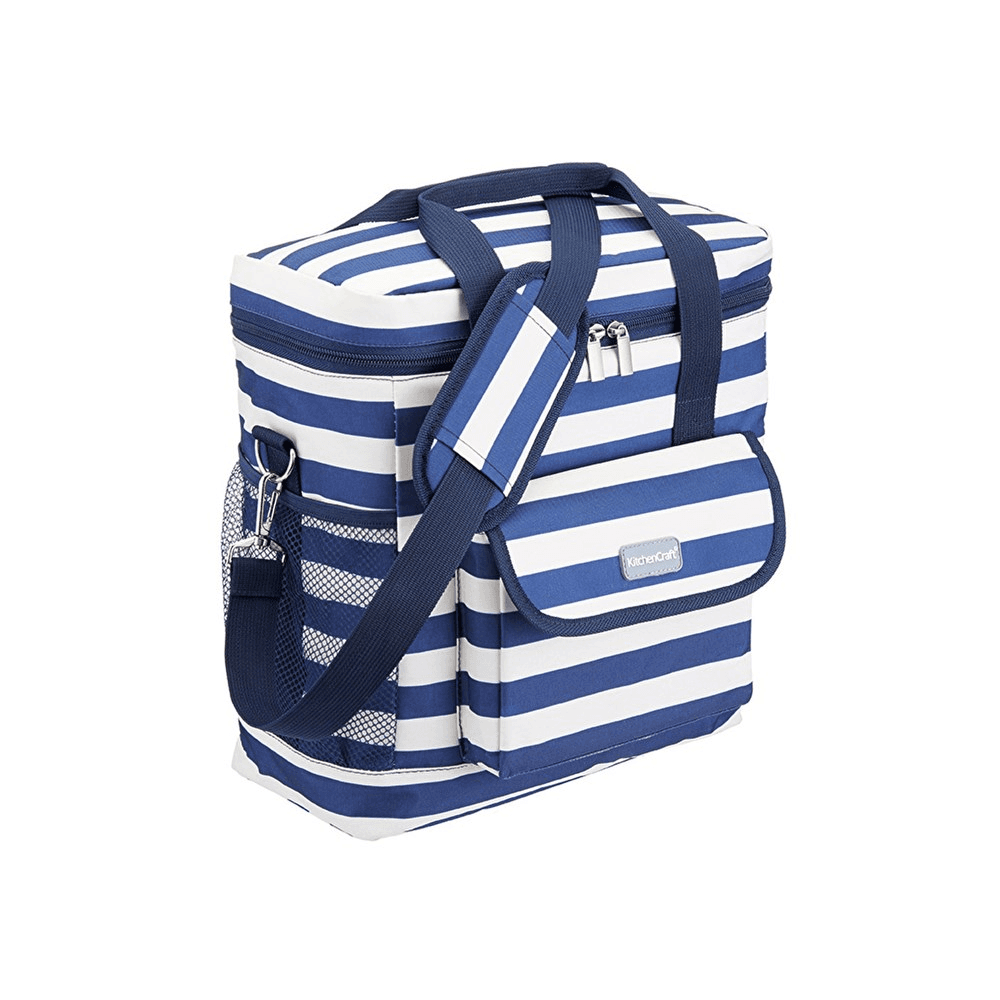 Lulworth Family cool bag, 30 x 19 x 27cm, White/Blue