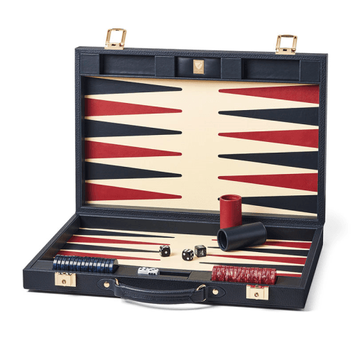Image showing the Backgammon Set, L45cm x W30cm, Navy Pebble product.