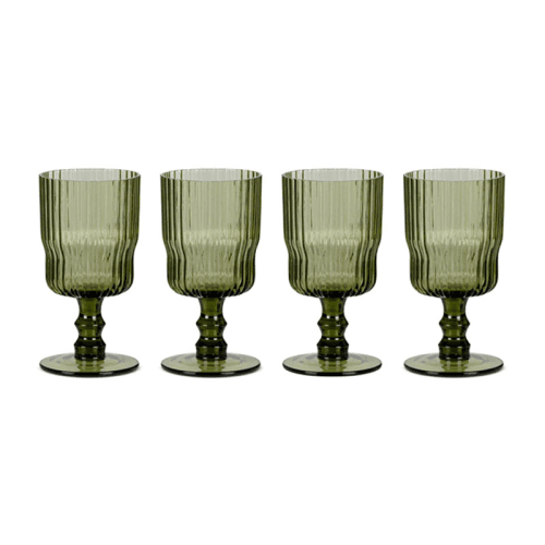 Image showing the Fali Set of 4 Wine Glasses, 300ml, Olive product.