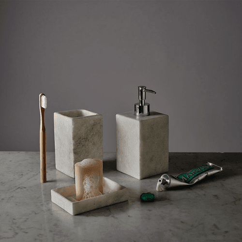 Image showing the Mandalay Toothbrush Holder, 13 x 8.5cm, Marble product.