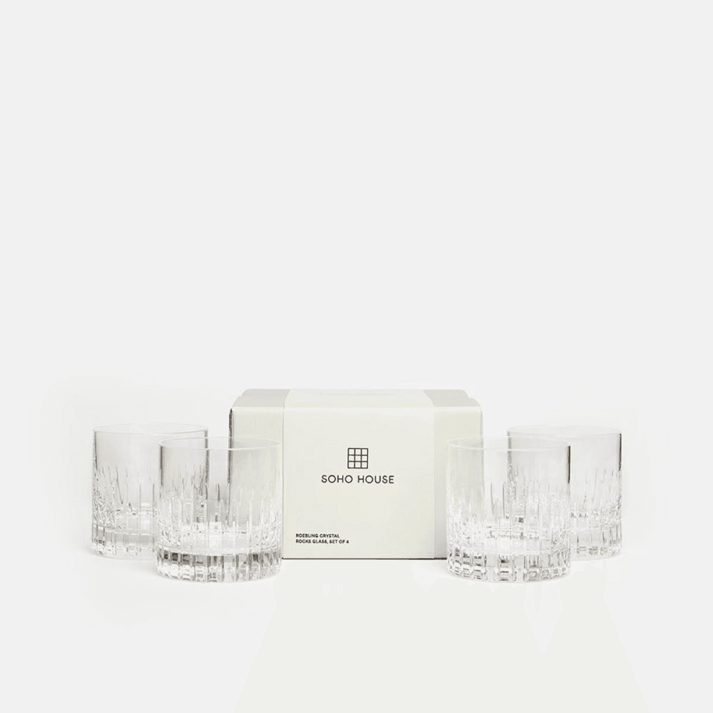 Roebling Set of four glasses, Clear