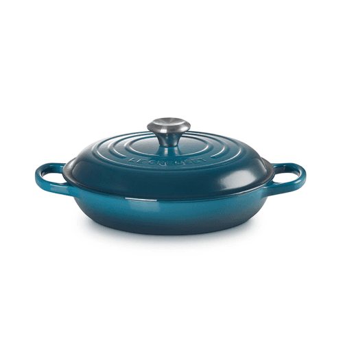 Image showing the Signature cast iron Shallow casserole, 26cm/2.2L, Deep Teal product.