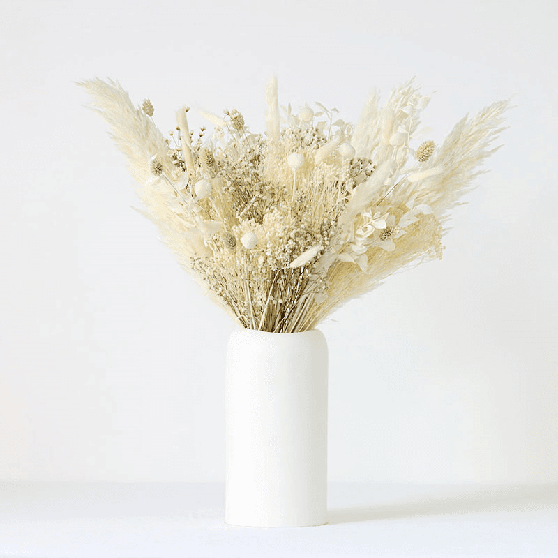 Hand-Tied Large Bouquet, Natural Whites, Ecru