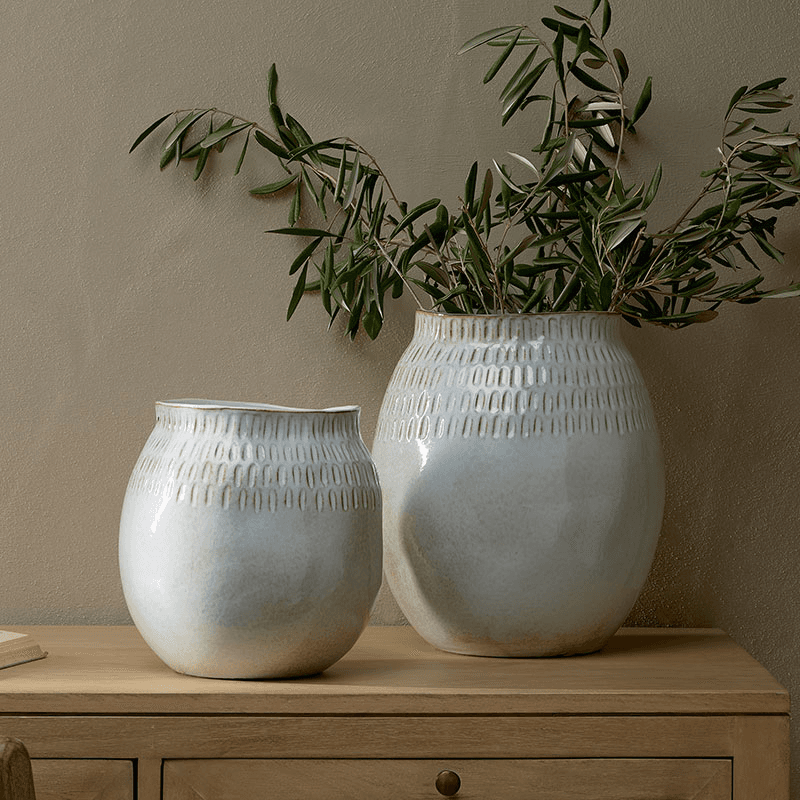 Anjuna Vase, H29.5cm, Reactive White