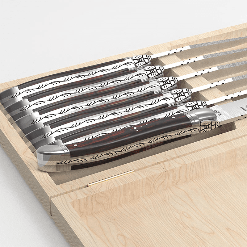 Laguiole Set of 6 Steak Knives, Amourette