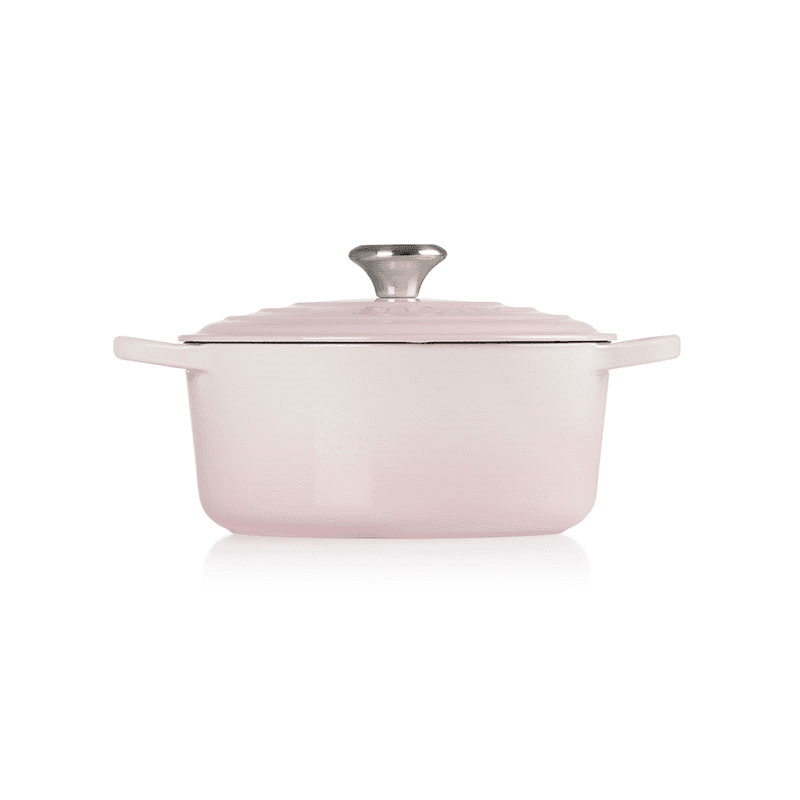 Signature Cast Iron Round casserole, 24cm - 4.2 litre, Shell Pink
