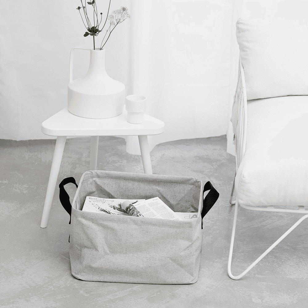 Laundry Basket, Foldable, Grey
