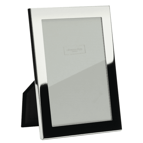 Image showing the Flat Border Photograph frame, 5 x 7", Silver Plate With Velvet Back product.
