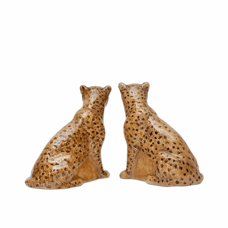 Leopard Salt & Pepper Shakers, H9cm, Yellow