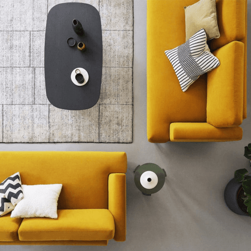 Image showing the Model 05 3 Seater Velvet Sofa, Mustard product.