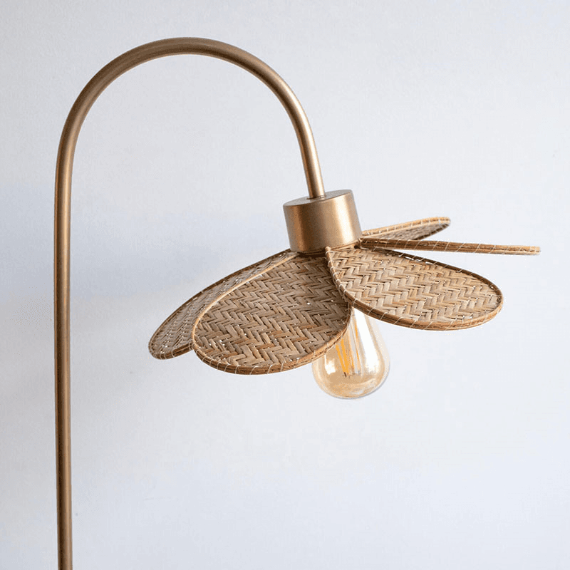 Primrose Table Lamp, H64cm, Antique Brass