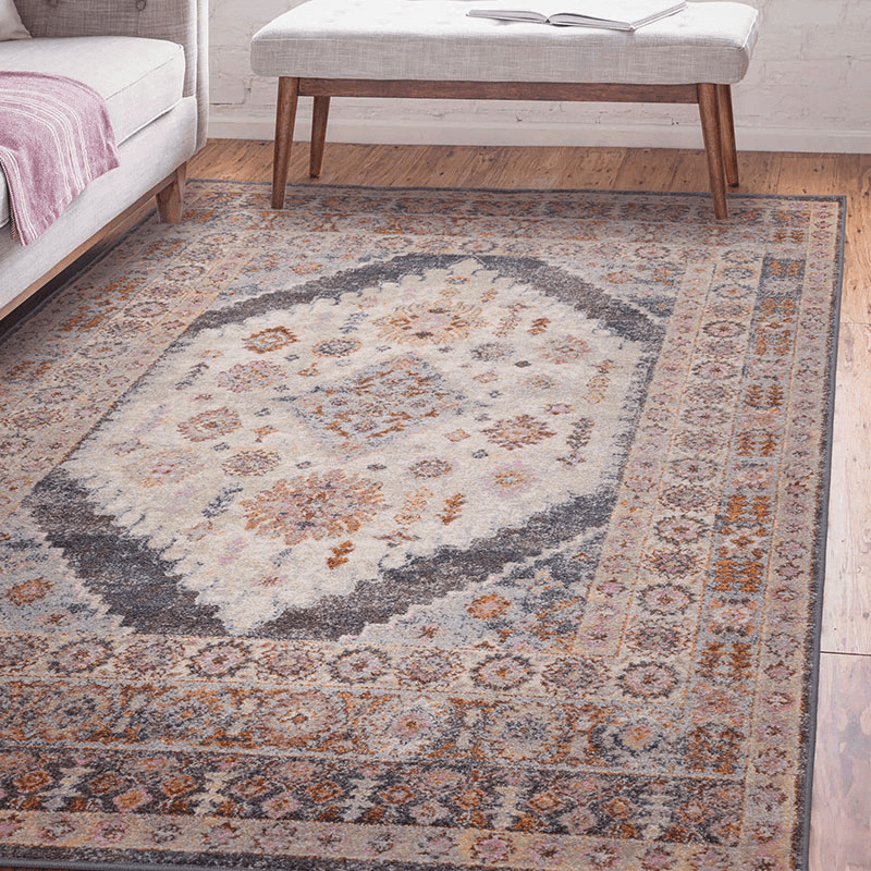 Flores fiza classic persian medallion rug, 160 x 230cm, Multi