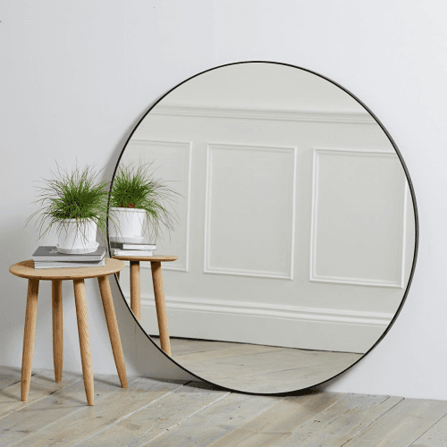 Image showing the Chiltern Round mirror, Dia101cm, Black product.