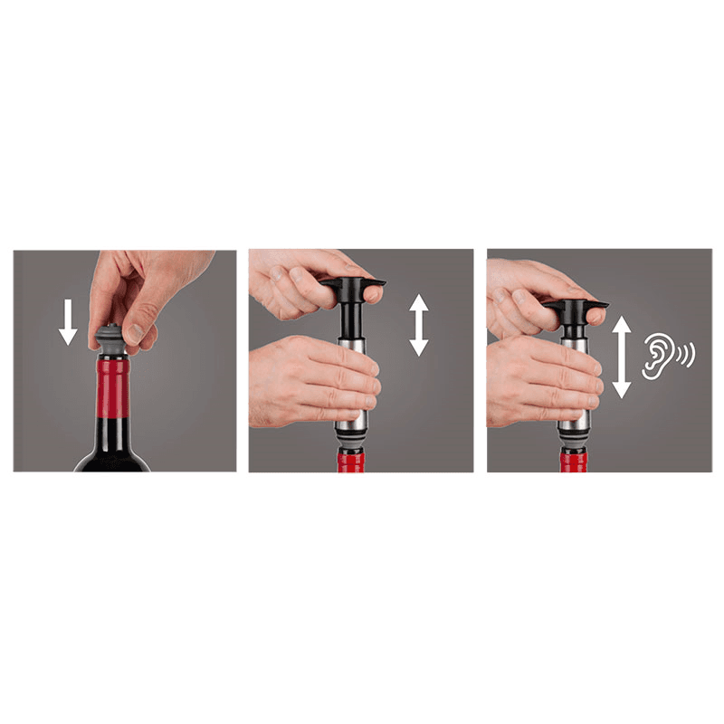 Wine Saver Gift Set, Stainless Steel