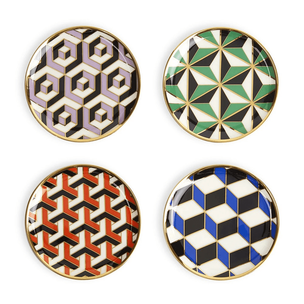 Versailles Set of 4 Coasters, D10cm, Multi