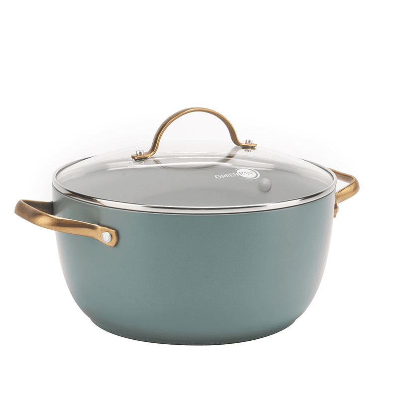 Padova Ceramic Non Stick 11 Piece Cookware Set, Sky Blue