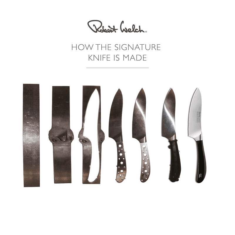 Signature Knife Block Set with 6 Knives & Steel Sharpener, Black