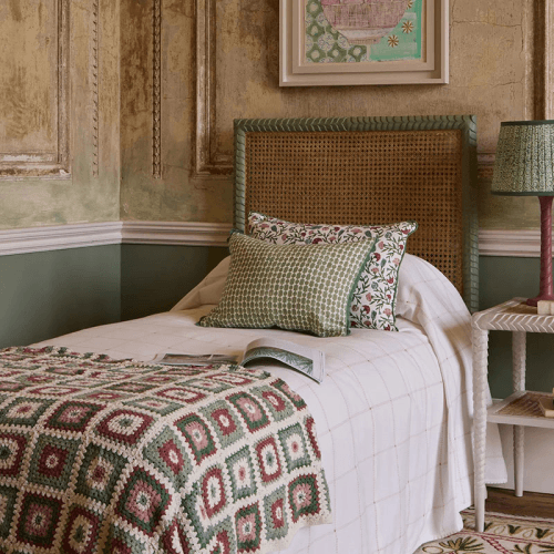 Image showing the Viale Print Cushion, 50 x 35cm, Green product.