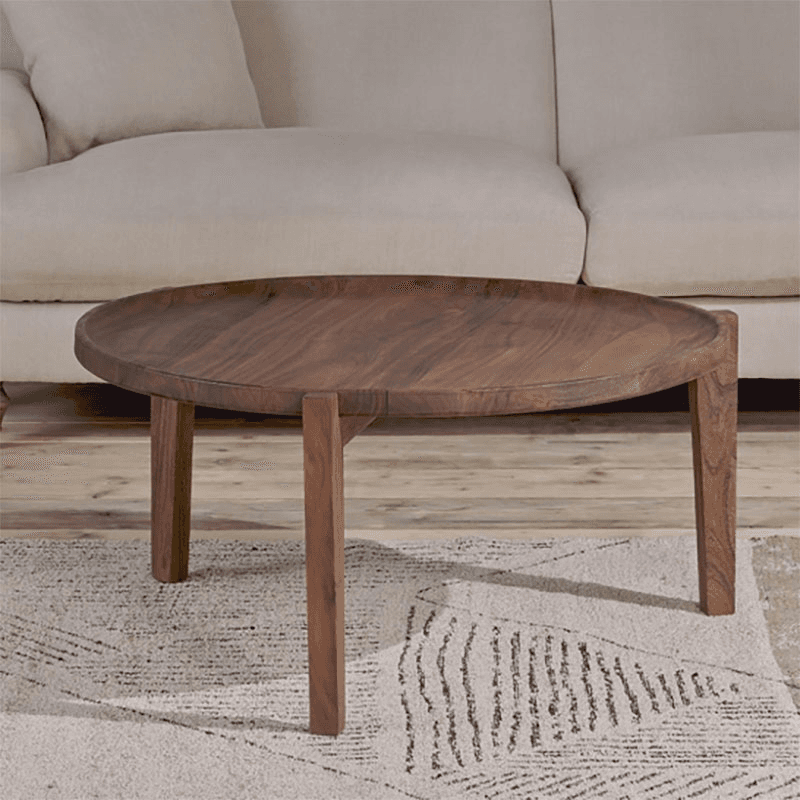 Umar Acacia Coffee Table, Dark Brown