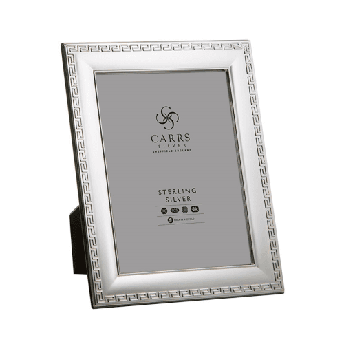 Image showing the Greek Key Photo Frame, 6" x 4", Silver product.