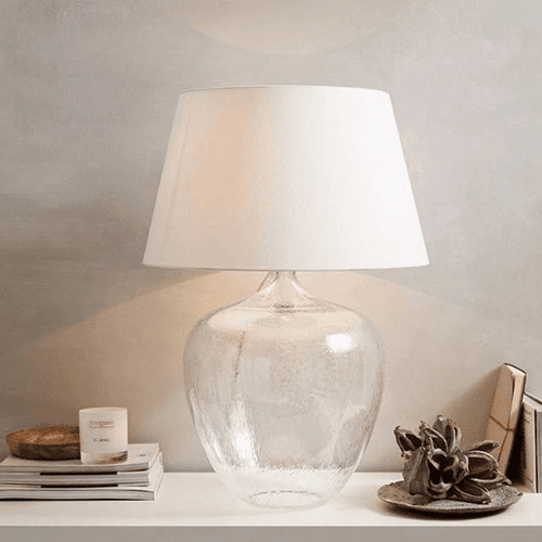 St Ives Table lamp, H51 x W36cm, Clear Glass