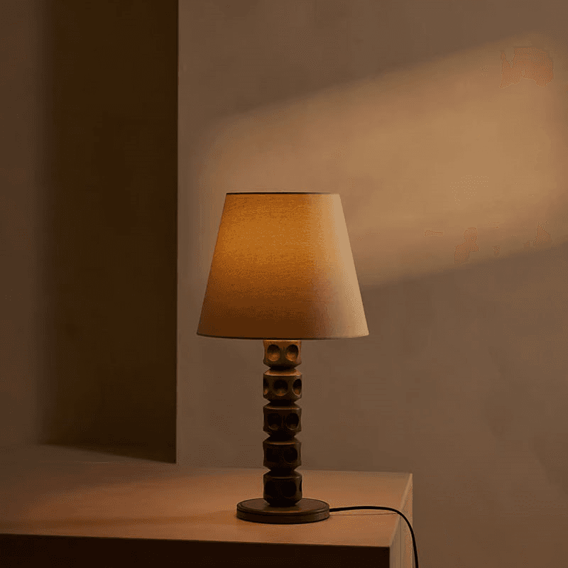 Francesca Table Lamp, H65cm, Brown