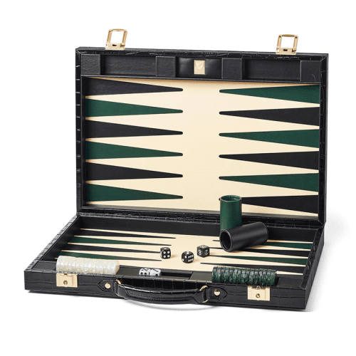 Image showing the Backgammon Set, L45cm x W30cm, Black Croc product.