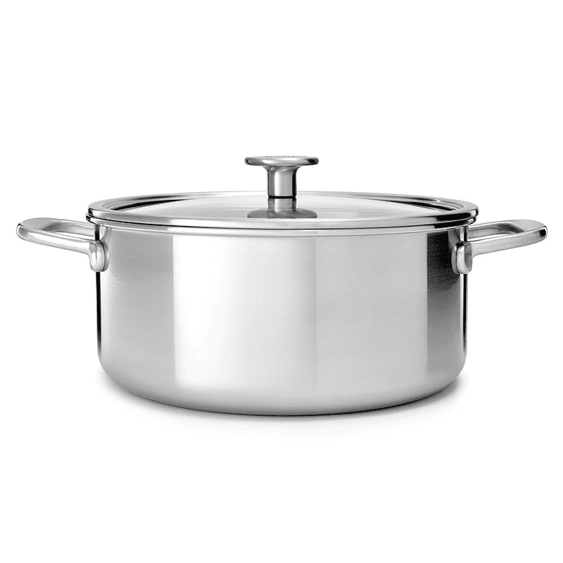 MultiPly Stainless Steel Casserole with Lid, 20cm, Silver
