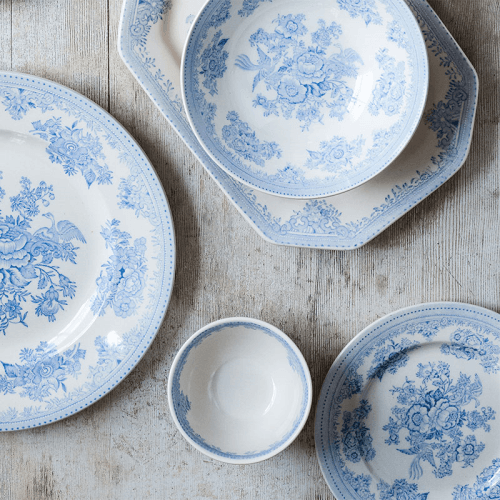 Image showing the Asiatic Pheasants Sugar Bowl, D9.5cm, Blue product.