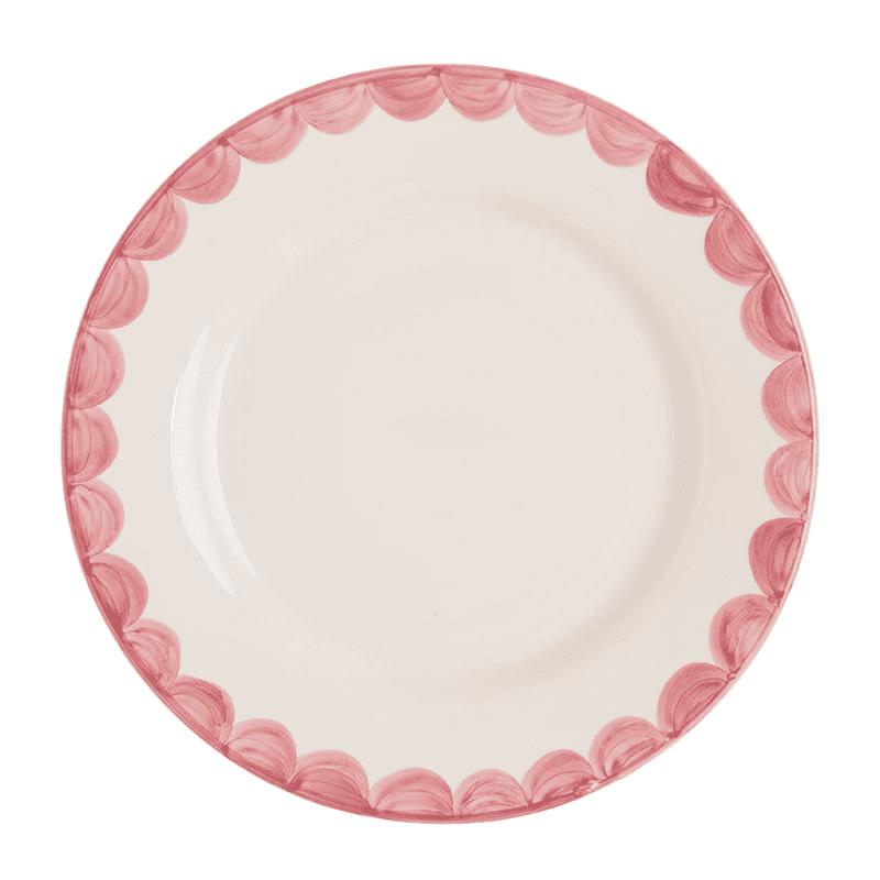 Scallop Set of 2 Side Plates, D20cm, Pink