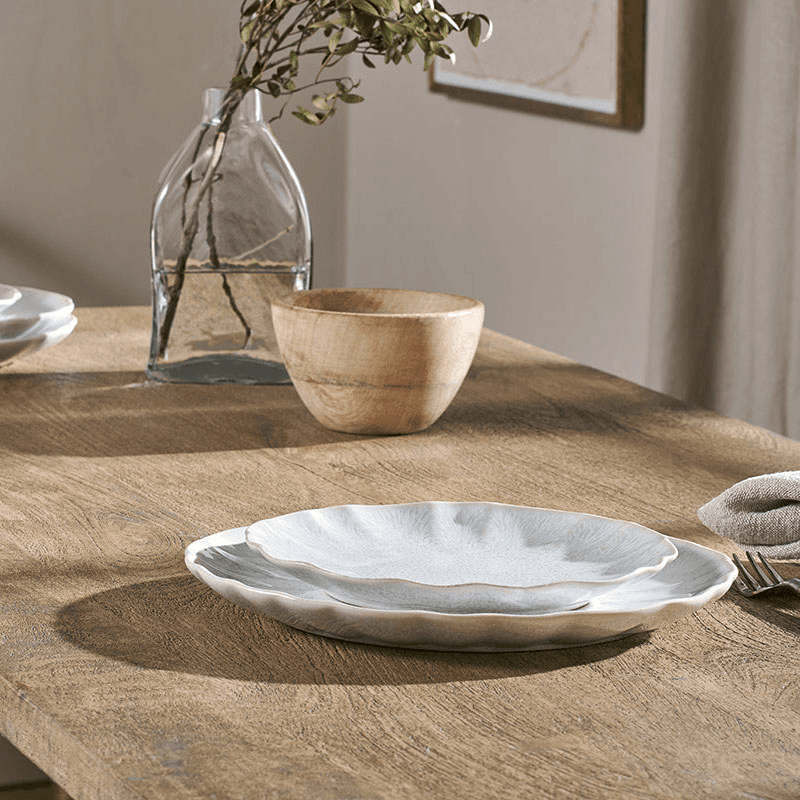 Aruvi Side Plate, D20.5cm, Cream