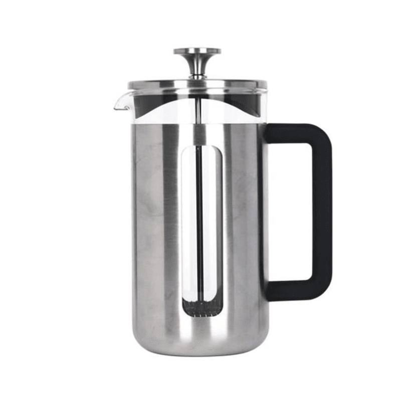 Pisa Brushed Stainless Steel Cafetière, 8 Cup, Silver