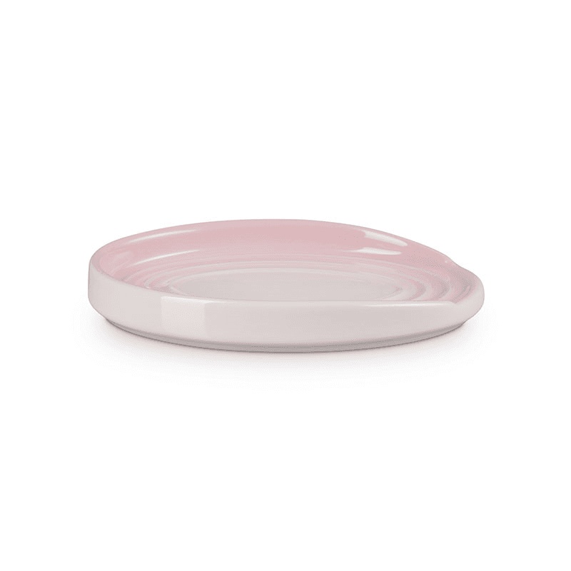 Stoneware Oval Spoon Rest, 16cm, Shell Pink