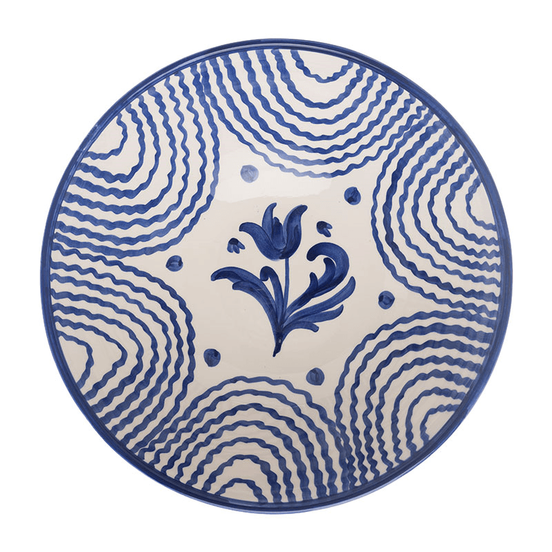 Flor Serving Bowl, D31cm, Blue
