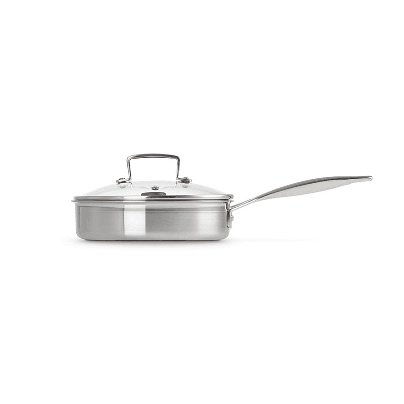 Classic 3-ply Saute Pan with Non-Stick Poaching Insert, Stainless Steel