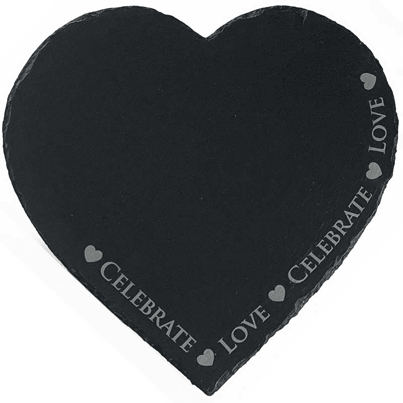 Love & Celebrate Slate Serving Board, L30cm x W30cm, Black