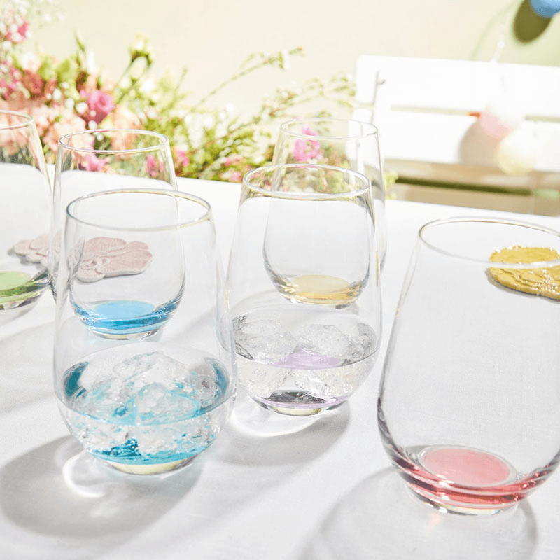 Vina Touch Set of 6 Crystal Tumblers, 385ml, Blue