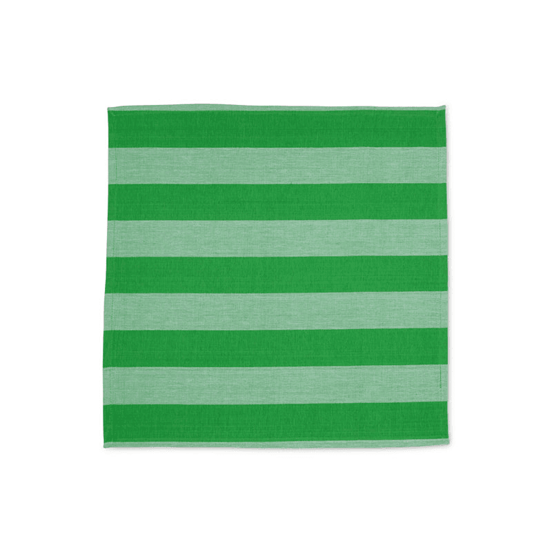 Stripe Set of 6 Napkins, W45 x L45cm, Lush Green