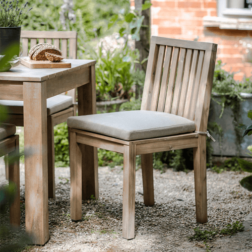 Image showing the Porthallow Set of 2 Dining Chairs, Natural product.