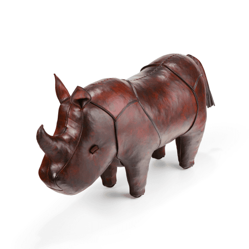 Image showing the Rhinoceros Animal footstool, L640 x W200 x H370mm, Brown product.