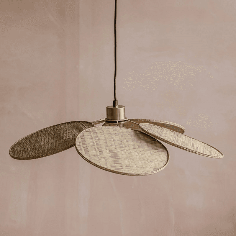Primrose Wicker Pendant Light, D61cm, Natural