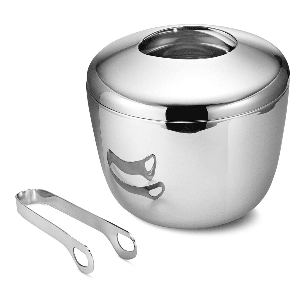 Sky Ice bucket with tongs, 1.5 x 17cm, Mirror Stainless Steel