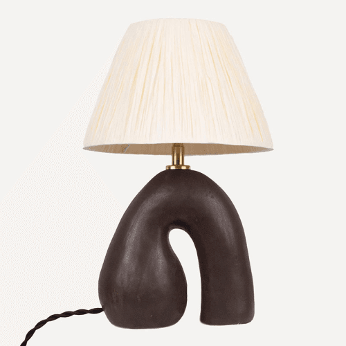 Image showing the Hannah Simpson Studio 'Opposee' Table Lamp, H33cm, Satin Brown product.