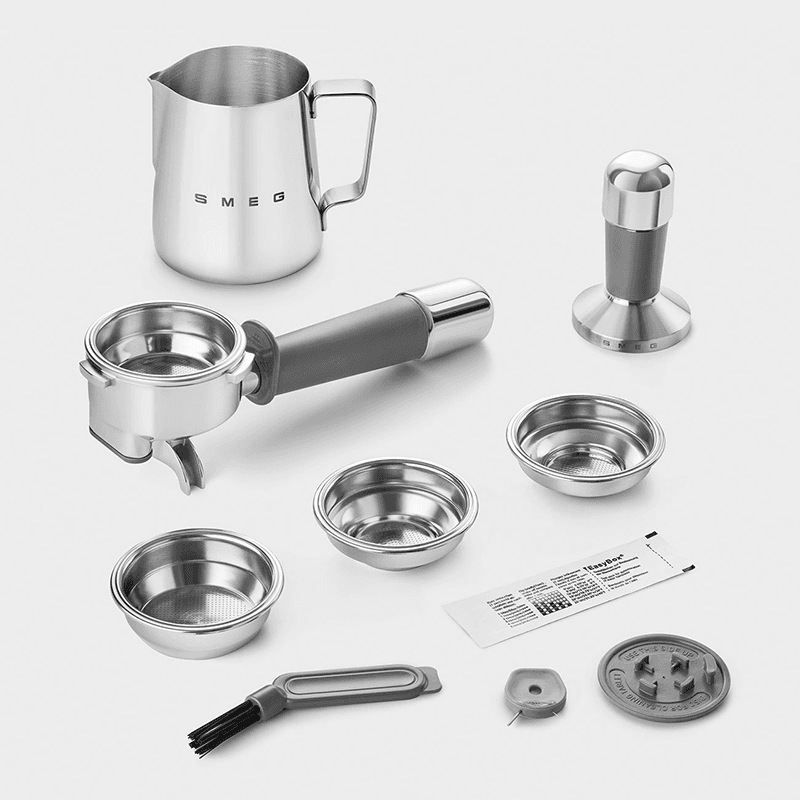 Espresso Coffee Machine with Grinder, Pastel Blue