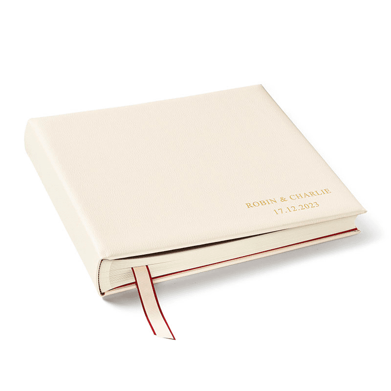 Plain Wedding Album, 14", Ivory