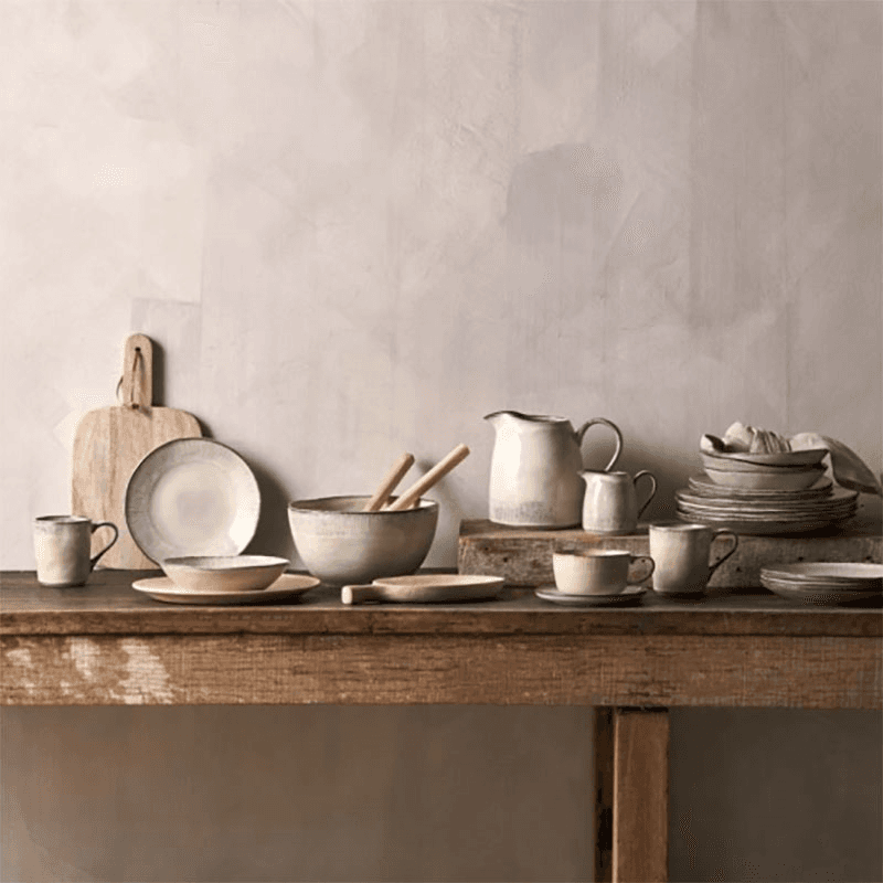 Malia 12 Piece Dinner Set, Cream