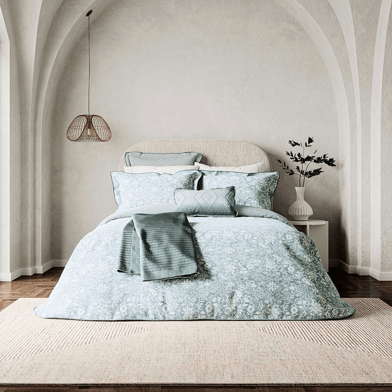 Saja Duvet Cover, Super King, Duck Egg